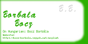 borbala bocz business card